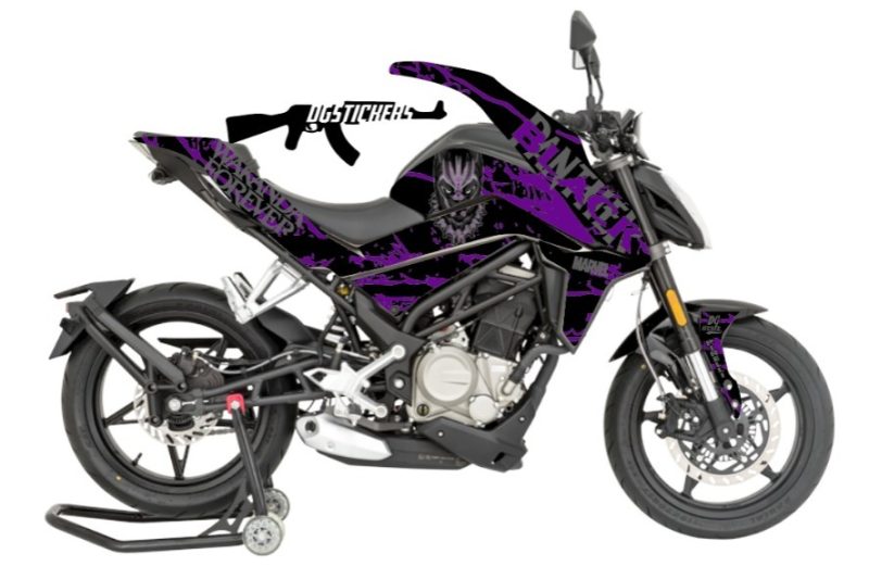 CFMOTO 250NK Black Panter Mor Full Sticker Set