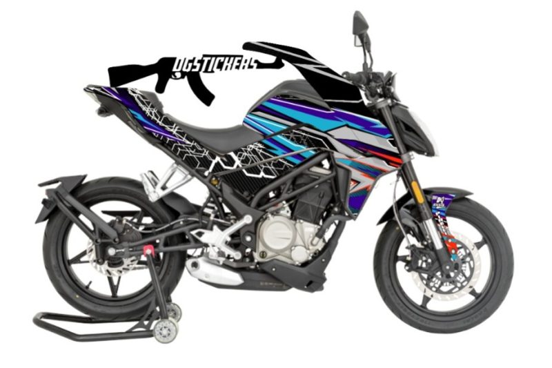 CFMOTO 250NK Mavi Siyah Racing Full Sticker Set