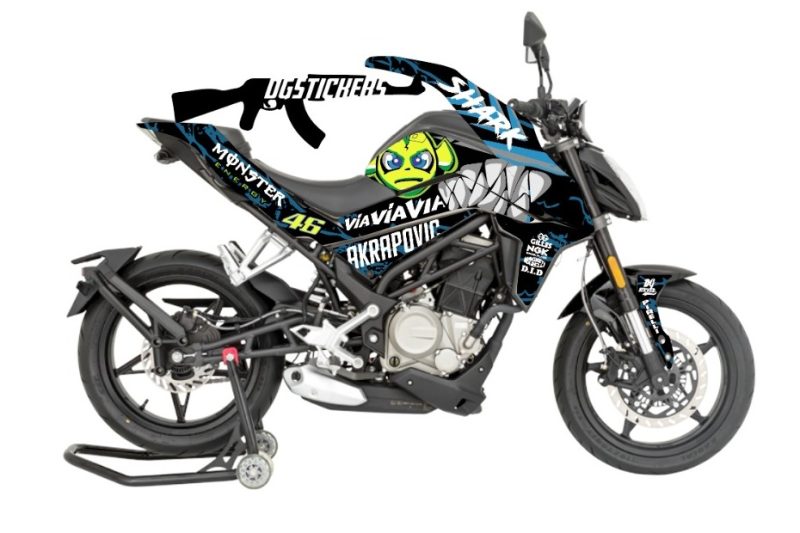 CFMOTO 250NK Shark V1 Full Sticker Set