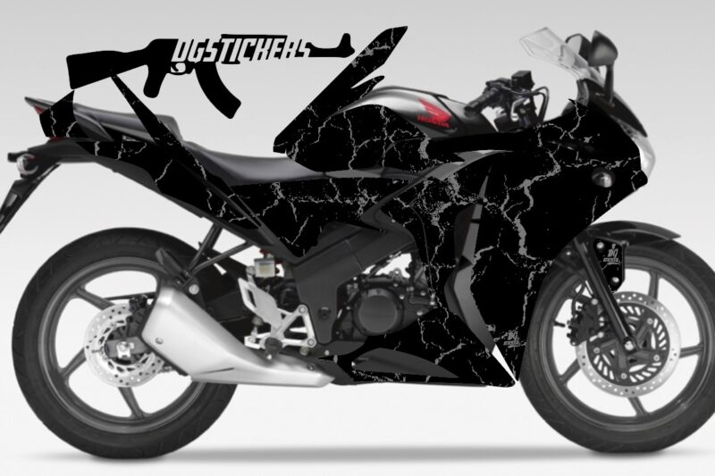 Honda CBR125R Craked Gri Full Sticker Set