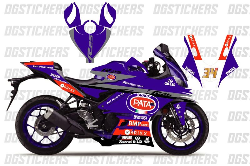 Yamaha R25 Pata Full Sticker Set