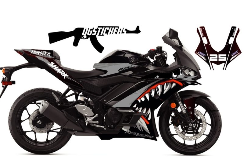 Yamaha R25 Shark Full Sticker Set