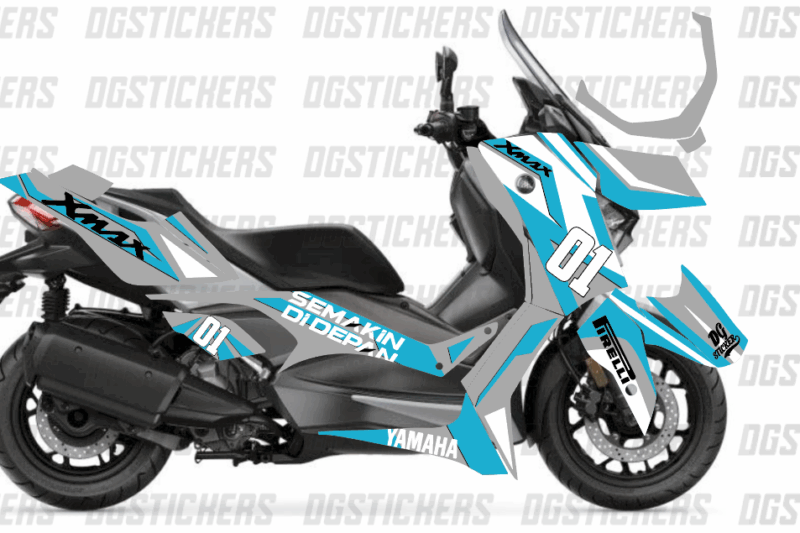 Yamaha X-Max Gri-Turkuaz Full Sticker Set