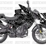Bajaj Pulsar NS125 2014-2026 Floral Siyah-Gri kaplama seti