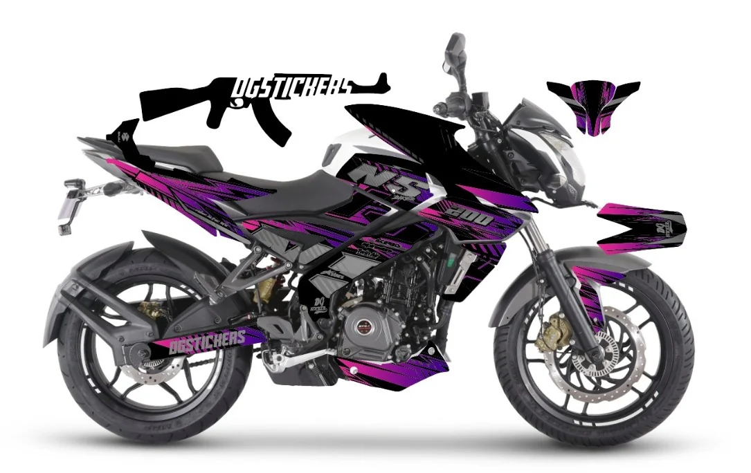 Bajaj Pulsar NS125 2014-2026 V2 Sport Race Mor-Pembe kaplama seti