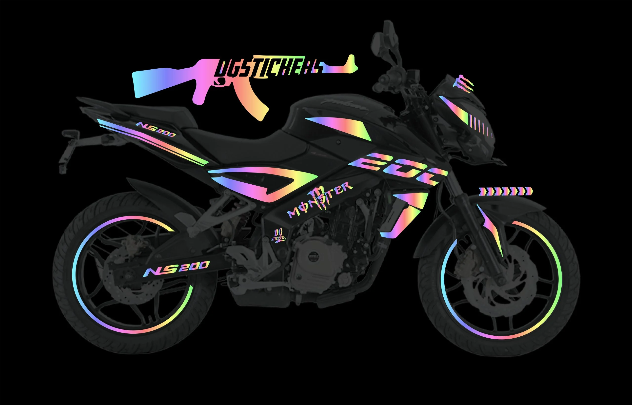 Bajaj Pulsar NS160 2014-2026 Hologram kaplama seti