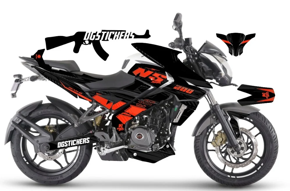 Bajaj Pulsar NS160 2014-2026 Sport Race Kırmızı-Siyah kaplama seti detay görseli 2
