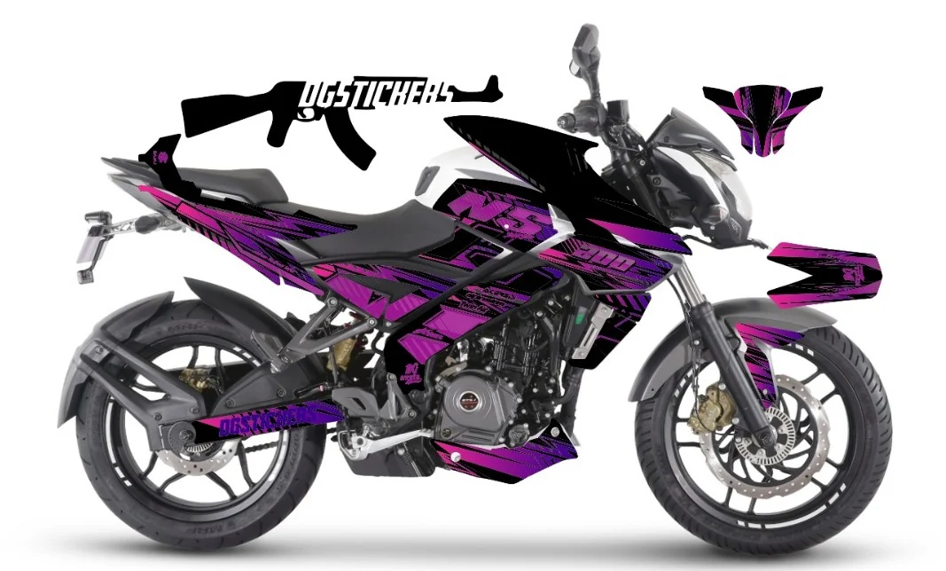 Bajaj Pulsar NS160 2014-2026 Sport Race Mor-Pembe kaplama seti detay görseli 3