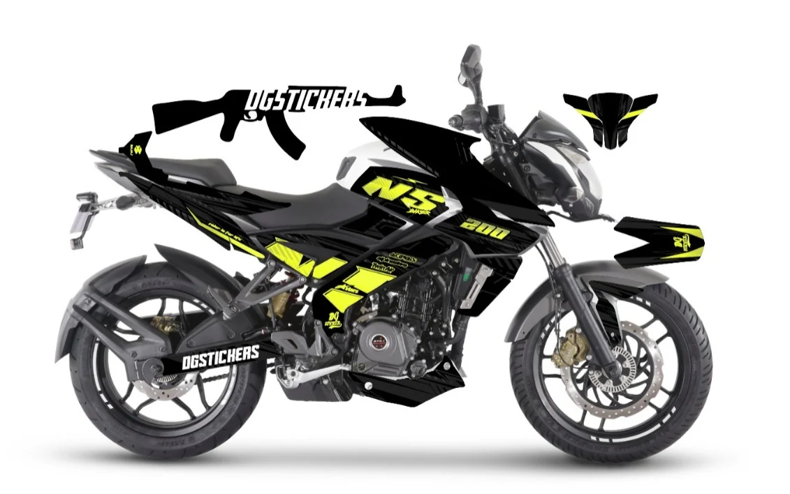 Bajaj Pulsar NS160 2014-2026 Sport Race Sarı-Siyah kaplama seti detay görseli 4