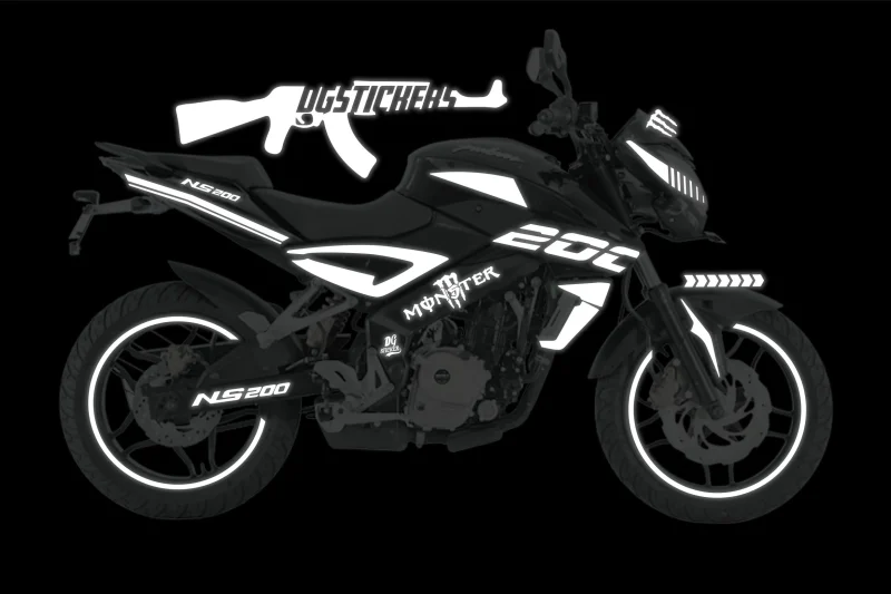 Bajaj Pulsar NS200 2014-2026 Reflektör Beyaz kaplama seti