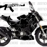 Benelli 125S 2020-2024 Craked Beyaz kaplama seti