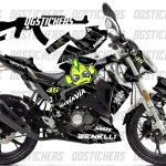 Benelli 125S 2020-2024 Shark Gri-Siyah kaplama seti