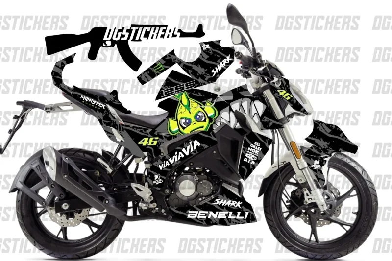 Benelli 125S 2020-2024 Shark Gri-Siyah kaplama seti