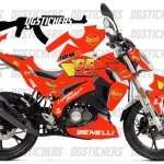 Benelli 125S 2020-2024 Şimşek Mcqueen Kırmızı kaplama seti