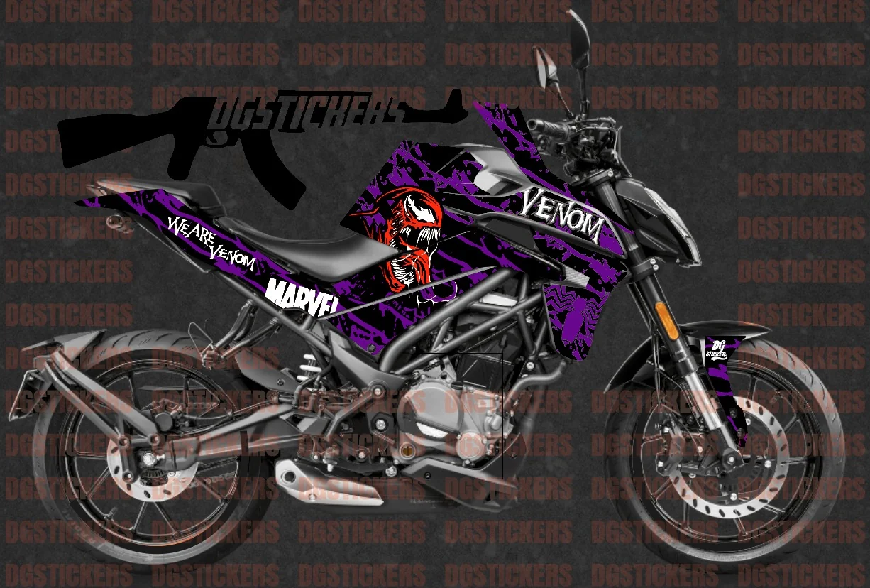 CFMOTO 250NK 2023-2026 Venom Mor kaplama seti detay görseli 2