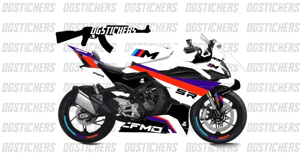 CFMOTO 450SR 2022-2025 M1000RR Beyaz kaplama seti