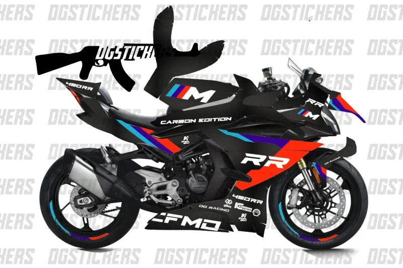 CFMOTO 450SR 2022-2025 M1000RR CARBON Siyah kaplama seti