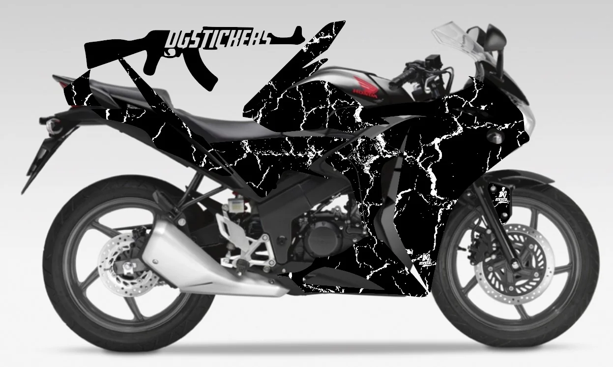 Honda CBR 250 2011-2013 Craked Beyaz kaplama seti