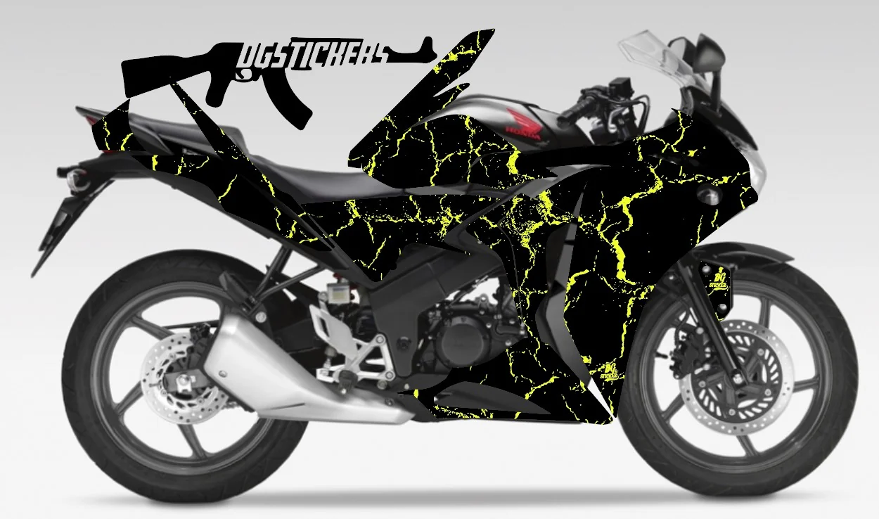 Honda CBR 250 2011-2013 Craked Sarı kaplama seti detay görseli 4