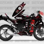 Honda CBR 250 2011-2013 DeadPool kaplama seti