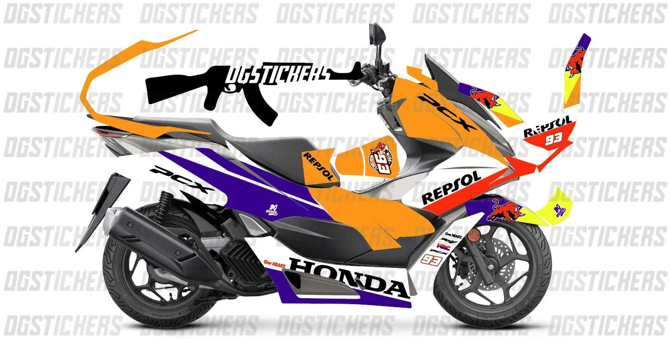 Honda PCX 2021-2024 Repsol kaplama seti