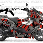 Honda PCX 2021-2024 Wolf Kırmızı-Gri kaplama seti