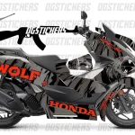 Honda PCX 2021-2024 Wolf V2 Kırmızı-Gri kaplama seti