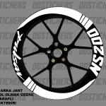 Bajaj Pulsar NS200 Standart Beyaz jant sticker seti