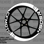 CFMOTO 450SR Standart Beyaz jant sticker seti