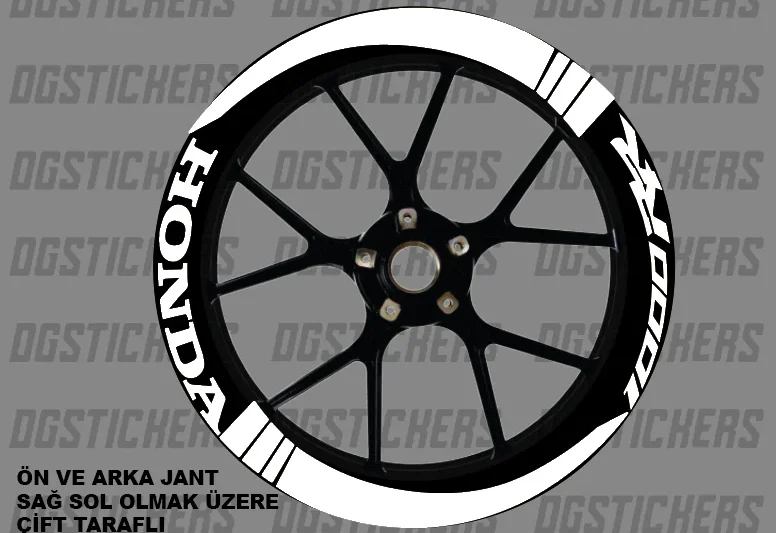 Honda CBR 1000RR Standart Beyaz jant sticker seti