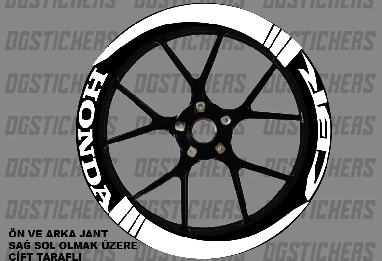 Honda CBR Standart Beyaz jant sticker seti