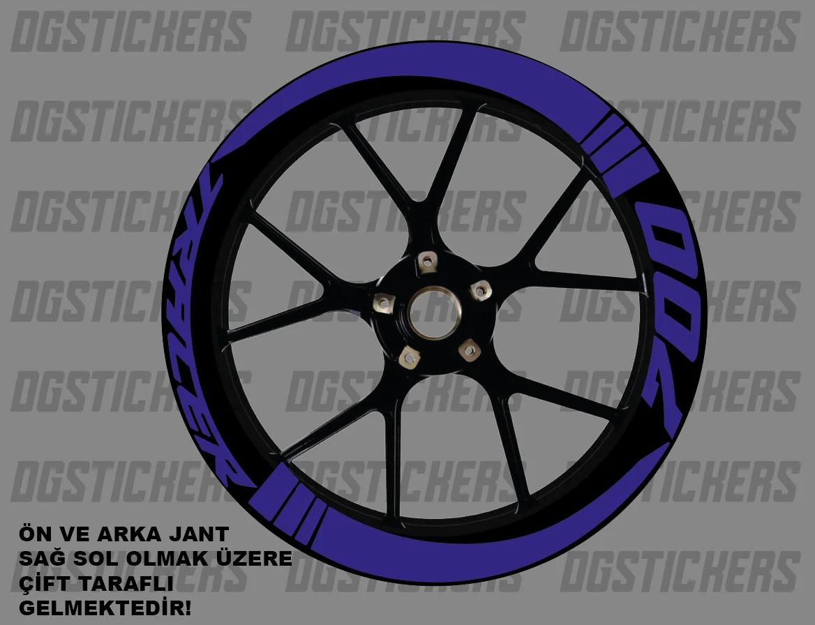 Yamaha Tracer 700 Standart Raceblue jant sticker seti detay görseli 11