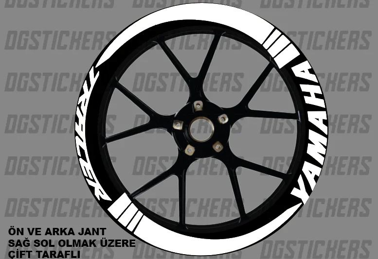 Yamaha Tracer Standart Beyaz jant sticker seti
