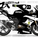 QJ Motor SRK125R 2023-2025 Ferrari Beyaz kaplama seti