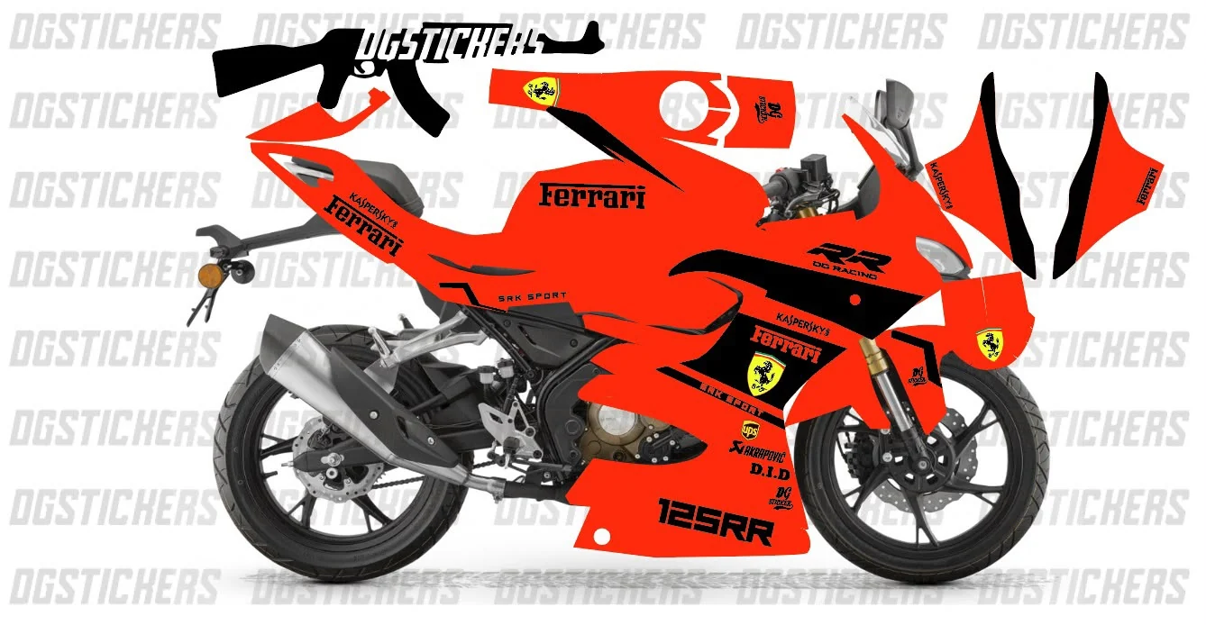 QJ Motor SRK125R 2023-2025 Ferrari Kırmızı kaplama seti detay görseli 2