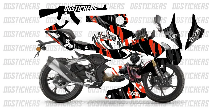 QJ Motor SRK125R 2023-2025 Venom V2 Beyaz kaplama seti