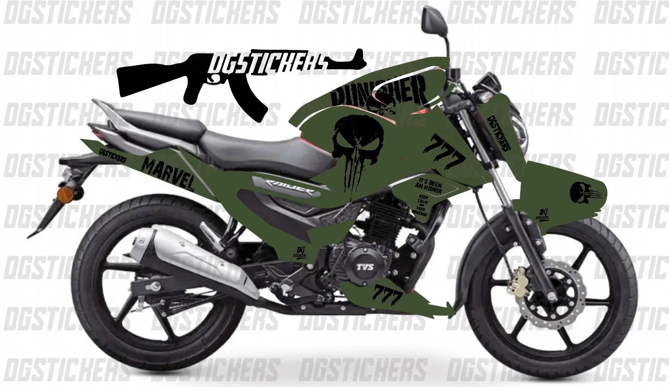 TVS Raider 125 2023-2026 Punisher kaplama seti