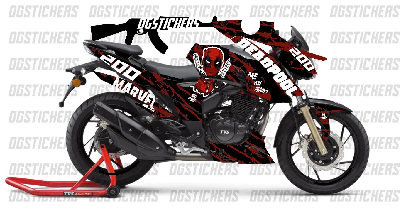 TVS RTR 200 2019-2026 Deadpool kaplama seti