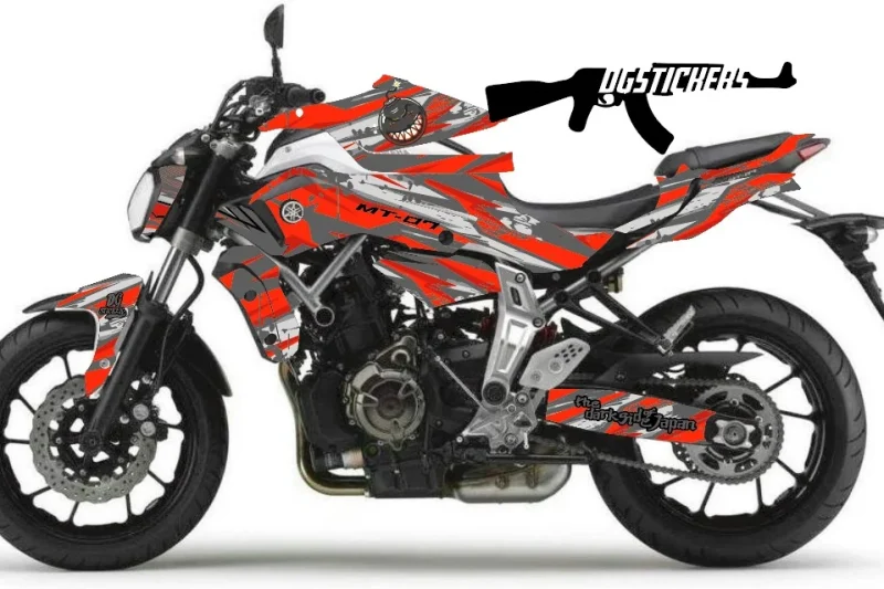 Yamaha MT-07 2014-2017 Bomb Kırmızı-Gri kaplama seti