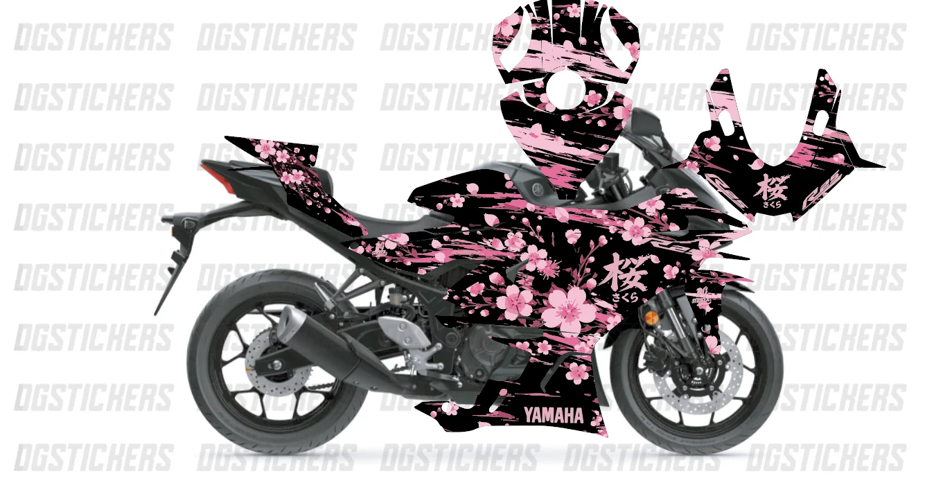 Yamaha R25 2025-2026 Sakura Siyah kaplama seti detay görseli 2