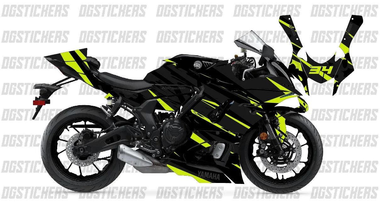 Yamaha R7 2022-2024 HyperSport Yellow kaplama seti