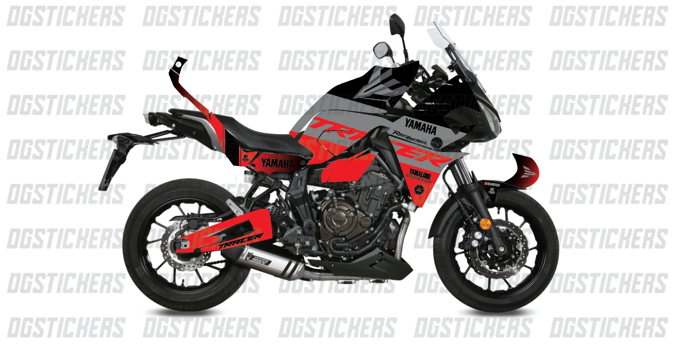 Yamaha Tracer 700 2016-2019 Factory Gri-Kırmızı kaplama seti detay görseli 2