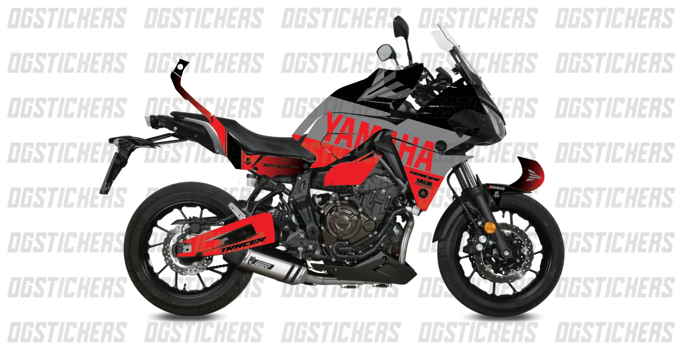 Yamaha Tracer 700 2016-2019 Hyper Gri-Kırmızı kaplama seti detay görseli 2