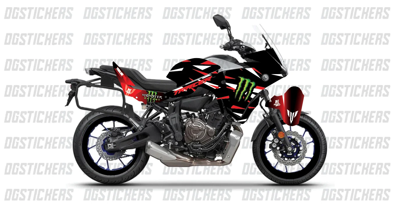Yamaha Tracer 700 2020-2024 Monster Kırmızı kaplama seti detay görseli 2