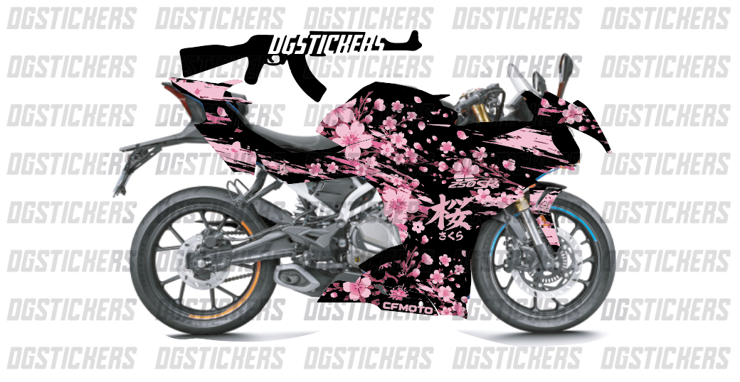 CFMOTO 250SR Sakura Siyah kaplama seti